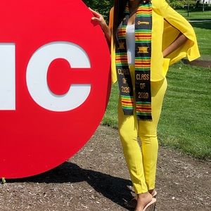 Yellow pantsuit from Fashion nova